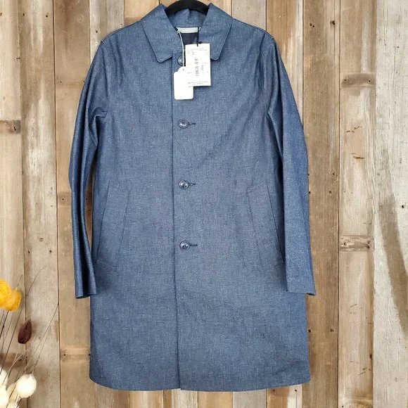 New Todd Snyder (sample?) double face Rain/Trench coat Reversible 38 Mens M - Picture 2 of 16